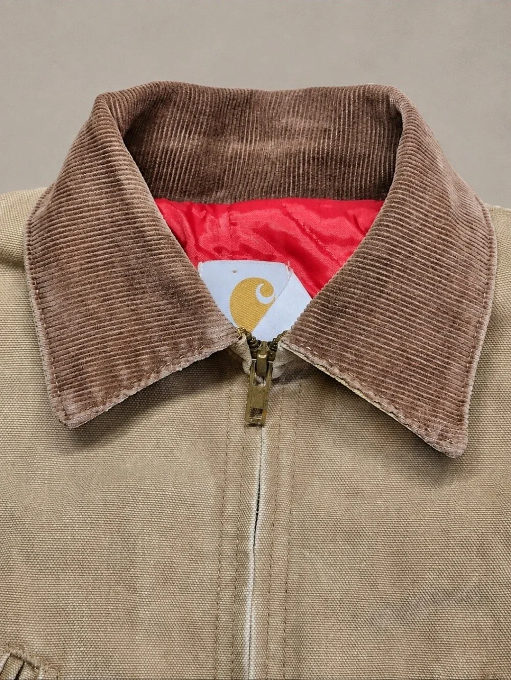 Vintage 1993 Carhartt JQ506 Youth 6 Detroit Jacket USA Brown Duck Workwear